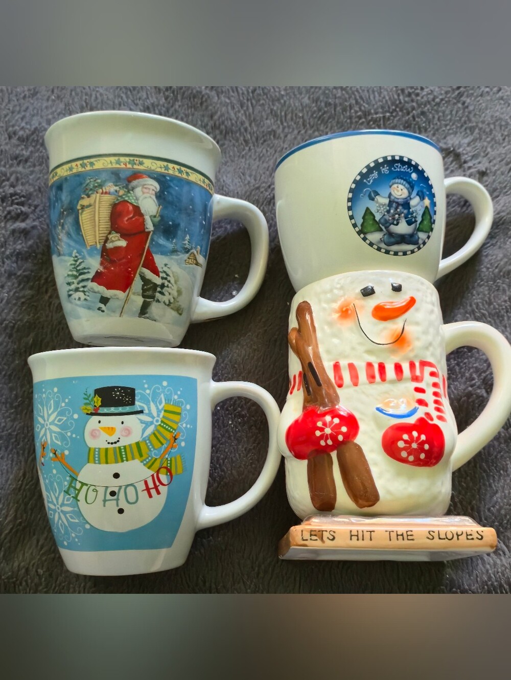 Lot Of 4 - Holiday Hot Cocoa Mugs